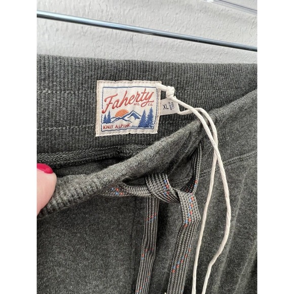 Faherty Cargo Jogger Sweatpants Size XL Green Drawstring Pockets - Picture 8 of 9